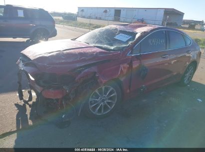 2017 FORD FUSION SE Red  Gasoline 3FA6P0HD8HR275002 photo #3