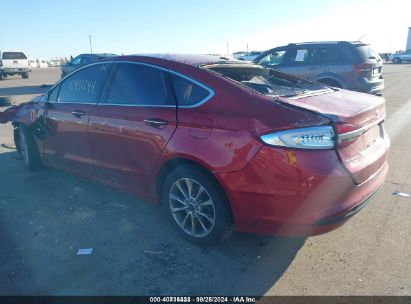 2017 FORD FUSION SE Red  Gasoline 3FA6P0HD8HR275002 photo #4