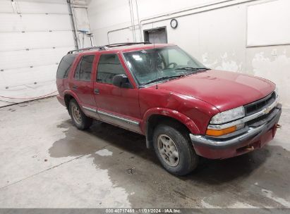 2000 CHEVROLET BLAZER LS Red  Gasoline 1GNDT13W4YK282097 photo #1