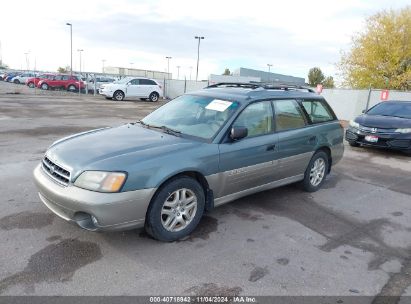 2001 SUBARU OUTBACK Green  Gasoline 4S3BH675716621904 photo #3