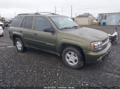 2002 CHEVROLET TRAILBLAZER LS Green  Gasoline 1GNDT13S322149402 photo #1