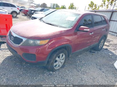 2011 KIA SORENTO LX Red  Gasoline 5XYKT3A19BG024223 photo #3