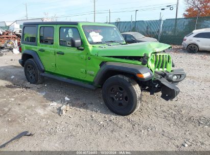 2018 JEEP WRANGLER UNLIMITED SPORT 4X4 Green  Gasoline 1C4HJXDG6JW274348 photo #1