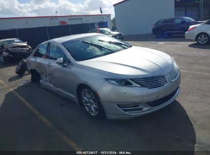 2016 LINCOLN MKZ Silver  Gasoline 3LN6L2G91GR606902 photo #1