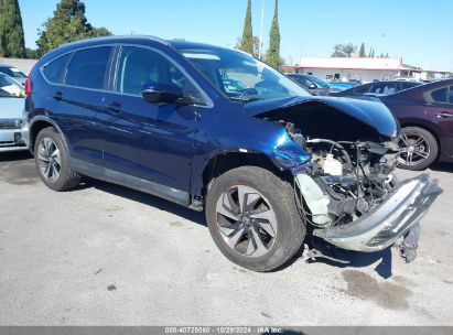 2015 HONDA CR-V TOURING Blue  Gasoline 5J6RM3H99FL018157 photo #1