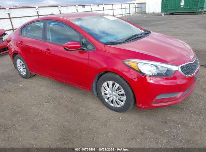 2016 KIA FORTE LX Red  Gasoline KNAFK4A63G5522985 photo #1