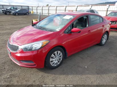 2016 KIA FORTE LX Red  Gasoline KNAFK4A63G5522985 photo #3