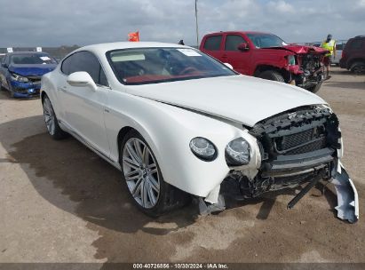 2013 BENTLEY CONTINENTAL GT SPEED White  Flexible Fuel SCBFC7ZAXDC083157 photo #1