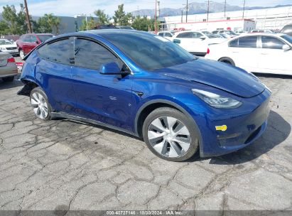 2022 TESLA MODEL Y LONG RANGE DUAL MOTOR ALL-WHEEL DRIVE Dark Blue  Electric 7SAYGAEE8NF378927 photo #1