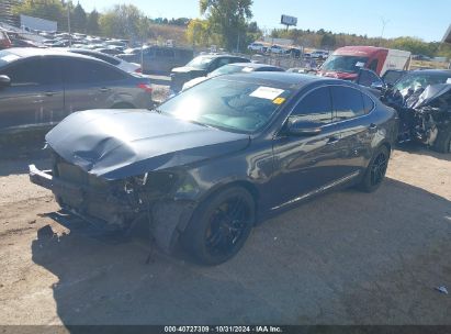 2014 KIA CADENZA PREMIUM Gray  Gasoline KNALN4D74E5130710 photo #3