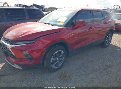 2023 CHEVROLET BLAZER FWD 2LT Red  Gasoline 3GNKBCR42PS191294 photo #3