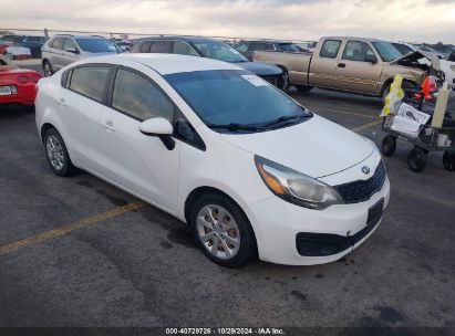 2015 KIA RIO LX White  Gasoline KNADM4A33F6505071 photo #1