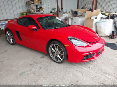 2017 PORSCHE 718 CAYMAN Red  Gasoline WP0AA2A88HS270112 photo #1