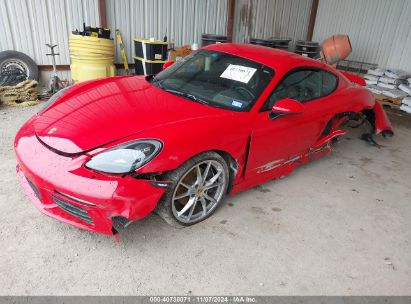 2017 PORSCHE 718 CAYMAN Red  Gasoline WP0AA2A88HS270112 photo #3