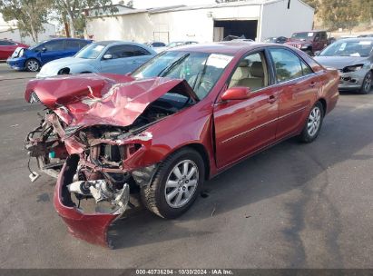 2002 TOYOTA CAMRY XLE Burgundy  Gasoline JTDBE30K220107342 photo #3