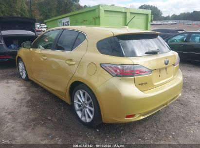 2011 LEXUS CT 200H PREMIUM Yellow  Hybrid JTHKD5BH6B2018571 photo #4