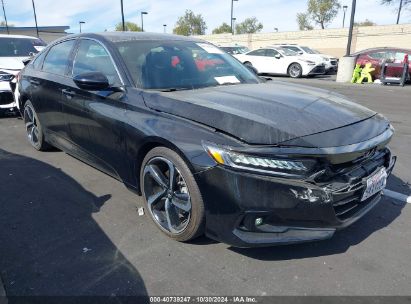 2022 HONDA ACCORD SPORT Black  Gasoline 1HGCV1F39NA041039 photo #1