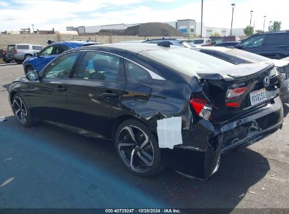 2022 HONDA ACCORD SPORT Black  Gasoline 1HGCV1F39NA041039 photo #4