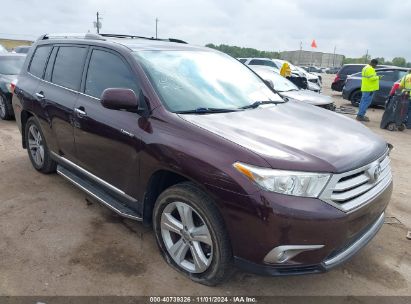 2013 TOYOTA HIGHLANDER LIMITED V6 Burgundy  Gasoline 5TDYK3EH9DS112845 photo #1