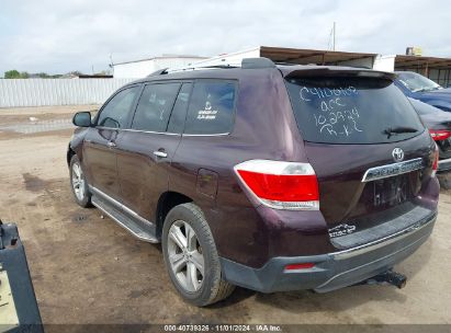 2013 TOYOTA HIGHLANDER LIMITED V6 Burgundy  Gasoline 5TDYK3EH9DS112845 photo #4