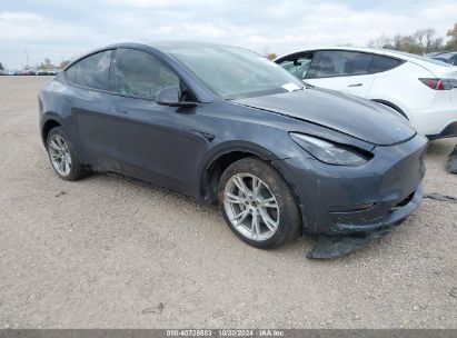 2023 TESLA MODEL Y AWD/LONG RANGE DUAL MOTOR ALL-WHEEL DRIVE Gray  Electric 7SAYGDEE7PF845954 photo #1