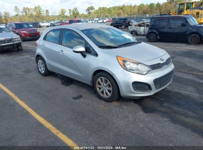 2014 KIA RIO LX Silver  Gasoline KNADM5A36E6356028 photo #1