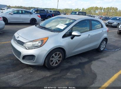 2014 KIA RIO LX Silver  Gasoline KNADM5A36E6356028 photo #3