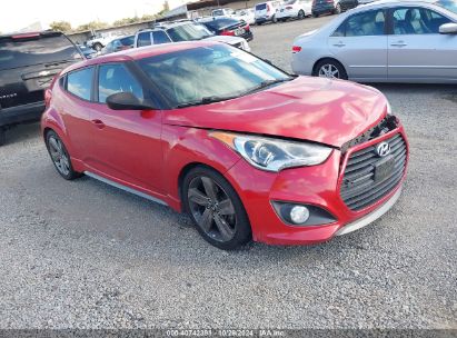 2013 HYUNDAI VELOSTER TURBO W/BLACK Red  Gasoline KMHTC6AE9DU146683 photo #1