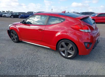 2013 HYUNDAI VELOSTER TURBO W/BLACK Red  Gasoline KMHTC6AE9DU146683 photo #4