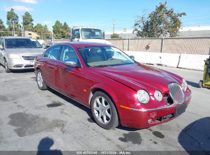 2007 JAGUAR S-TYPE 4.2 V8 Red  Gasoline SAJWA01B17HN75731 photo #1