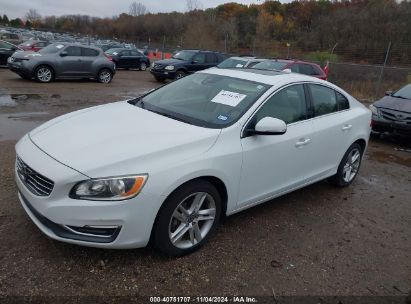 2014 VOLVO S60 T5/T5 PLATINUM/T5 PREMIER/T5 PREMIER PLUS White  Gasoline YV1612FS8E1290236 photo #3