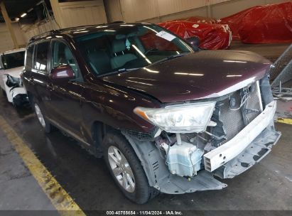 2011 TOYOTA HIGHLANDER SE V6 Red  Gasoline 5TDBK3EH2BS053320 photo #1