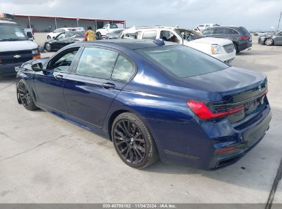 2022 BMW 740 I Blue  Gasoline WBA7T2C00NCG86429 photo #4