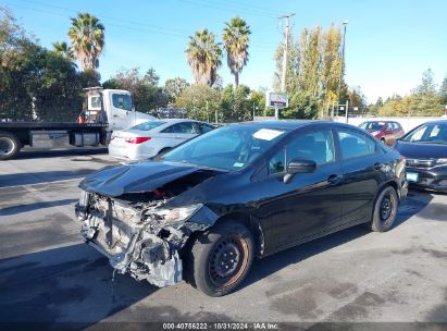 2015 HONDA CIVIC LX Black  Gasoline 19XFB2F54FE293789 photo #3