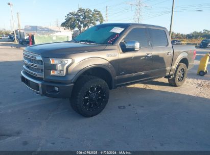 2015 FORD F-150 PLATINUM Gray  Gasoline 1FTEW1EG3FFC58051 photo #3