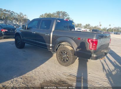 2015 FORD F-150 PLATINUM Gray  Gasoline 1FTEW1EG3FFC58051 photo #4