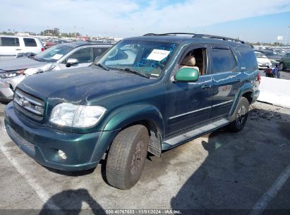 2002 TOYOTA SEQUOIA LIMITED V8 Green  Gasoline 5TDZT38A52S072762 photo #3