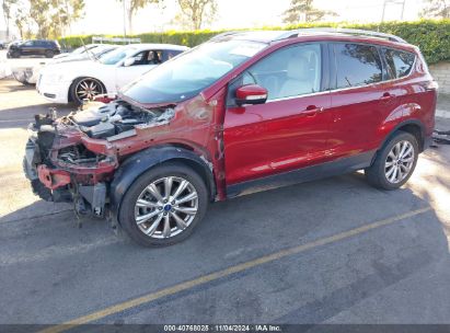 2017 FORD ESCAPE TITANIUM Red  Gasoline 1FMCU0J99HUB15954 photo #3