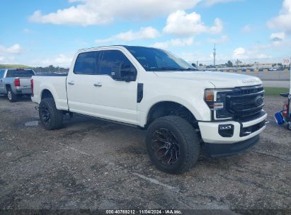 2022 FORD SUPER DUTY F-250 SRW PLATINUM White  Diesel 1FT8W2BT6NED59433 photo #1