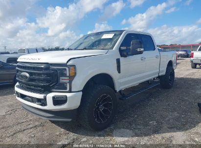 2022 FORD SUPER DUTY F-250 SRW PLATINUM White  Diesel 1FT8W2BT6NED59433 photo #3