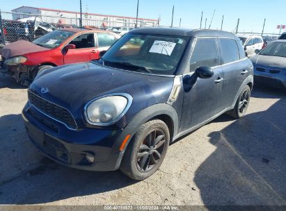 2011 MINI COOPER S COUNTRYMAN Blue  Gasoline WMWZC3C55BWL80750 photo #3