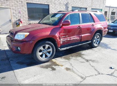 2006 TOYOTA 4RUNNER LIMITED V8 Burgundy  Gasoline JTEBT17R168033427 photo #3