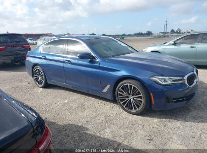 2021 BMW 540I Blue  Gasoline WBA53BJ04MWX05472 photo #1