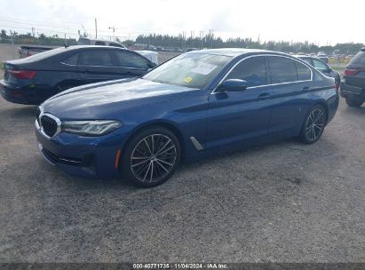 2021 BMW 540I Blue  Gasoline WBA53BJ04MWX05472 photo #3