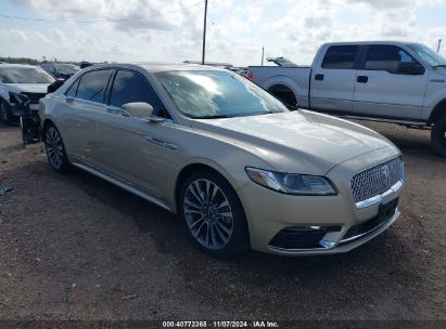 2017 LINCOLN CONTINENTAL SELECT Beige  Gasoline 1LN6L9SK2H5611307 photo #1