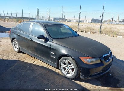 2008 BMW 328I Black  Gasoline WBAVC53508FZ82068 photo #1