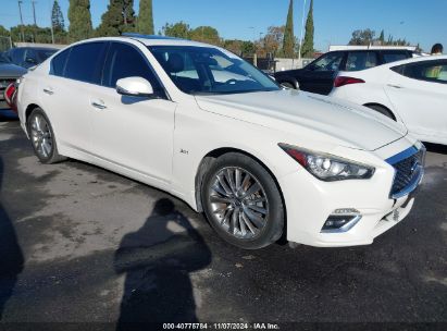 2018 INFINITI Q50 3.0T LUXE White  Gasoline JN1EV7AP8JM353997 photo #1