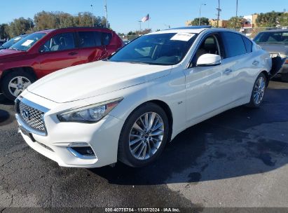 2018 INFINITI Q50 3.0T LUXE White  Gasoline JN1EV7AP8JM353997 photo #3