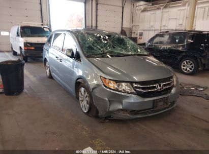 2014 HONDA ODYSSEY EX-L Light Blue  Gasoline 5FNRL5H61EB057143 photo #1