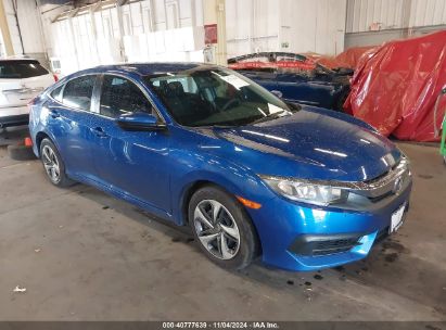 2018 HONDA CIVIC LX Blue  Gasoline 2HGFC2F54JH590542 photo #1